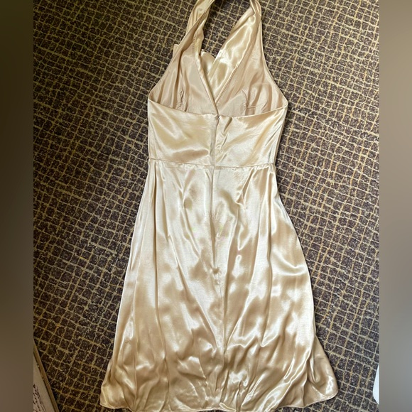 MICA Vintage y2k champagne gold satin dress 2 - Picture 2 of 8